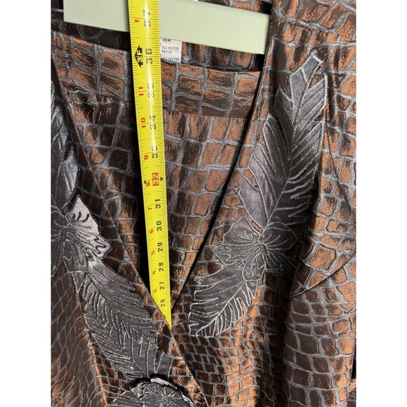Vintage Elsa Loraine Blazer jacket and skirt set size 18 W crocodile print - Picture 5 of 8